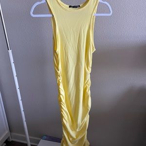 Boohoo midi swim coverup/dress yellow